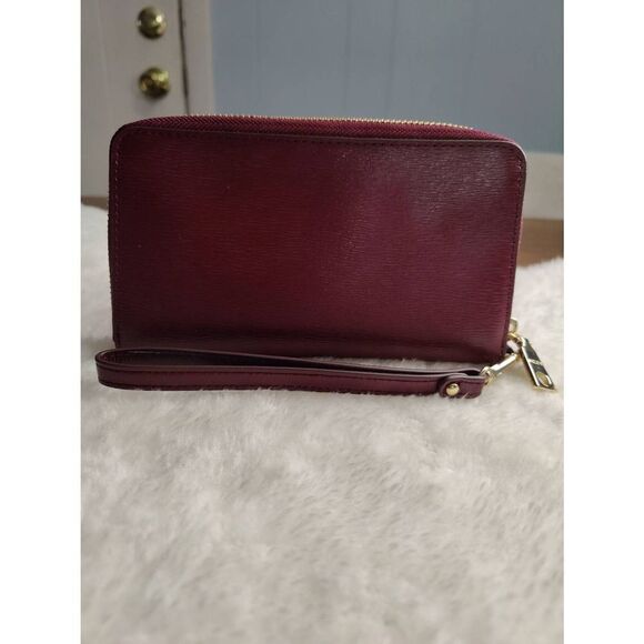 DKNY Leather Zip Around Wallet with Wrist Strap - Picture 2 of 7
